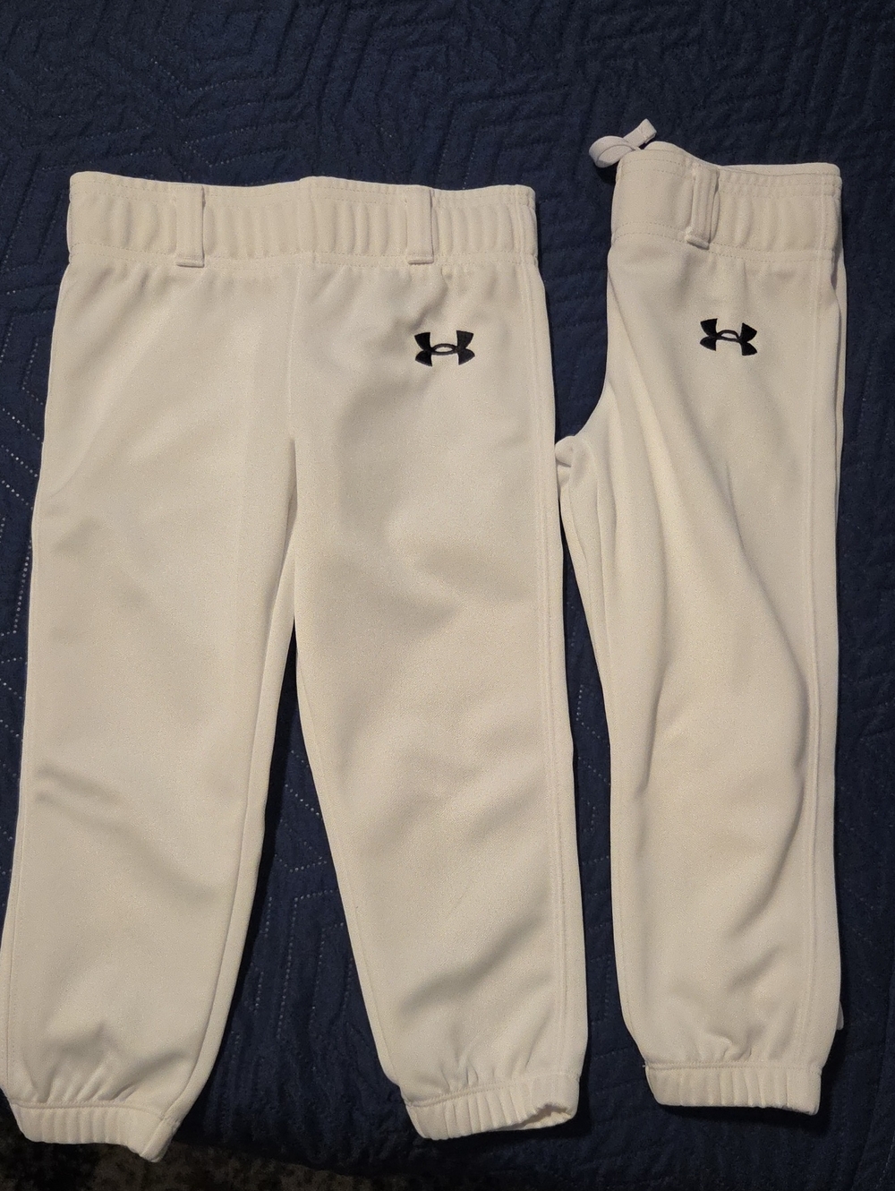 Under Armour Kids White Jogger Sweatpants with Black Logo (2 Pairs)